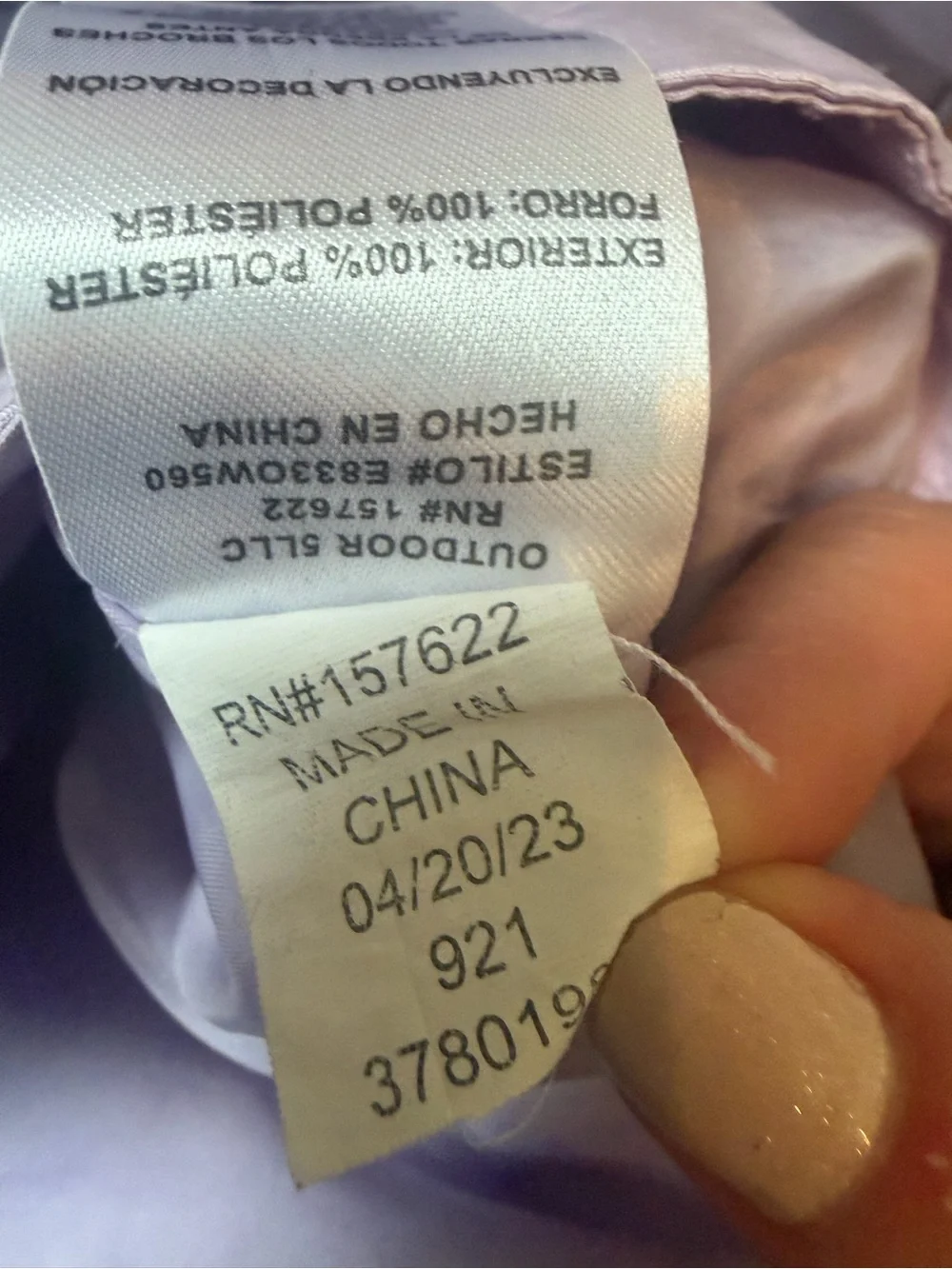 Eddie Bauer Lavender and Deep Purple Kids Girls Jacket Size 10-12